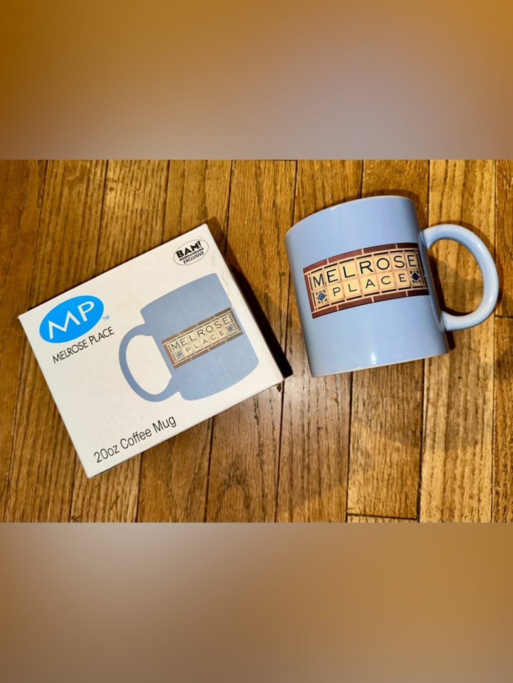 Melrose Place Light Blue Logo Ceramic Coffee Mug